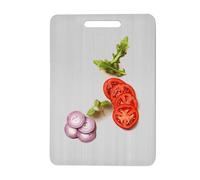 Tabla de cortar de acero inoxidable, tabla de cortar de metal - Tabla de cortar de doble cara, tabla de cortar de acero inoxidable para tabla de cortar de cocina para alimentos para bebés