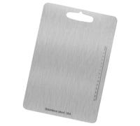 Tabla de cortar de acero para cocina, tabla de cortar de acero inoxidable para cocina, tabla de cortar carne de acero inoxidable de doble cara con escala transparente, utensilios de cocina, tabla de