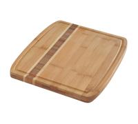 Tabla de cortar de bamb Norpro de 12 x 10 pulgadas con ranura para recoger jugo, color marr n (7637)