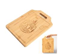 Tabla de cortar de bambú 31x22cm para papá - Regalo personalizado tallado - Tabla de cocina natural para cumpleaños, Navidad o Día del Padre
