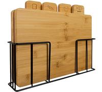 Tabla de cortar de bambú de madera, juego de 4 unidades, 28 x 20 x 1 cm, 19338