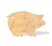 Tabla de cortar de bambú en forma de cerdo, divertidas tablas de charcutería de 38,1 x 25,4 x 1,3cm, bonita tabla de queso con forma de animal para niños