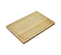 Tabla de cortar de bambú grande ORGA-BOX en tamaño XXXL: 610 x 405 x 32 mm/Perfecta para cortar pavo, carne, verduras/Con empuñadura empotrada y ranura para zumo