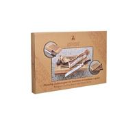 Tabla de cortar de bambú Laguiole Heritage con cuchillo para pan - Juego de primera calidad de acero inoxidable y bambú - Recogemigas integrado - Ideal para pan, baguettes y bollería