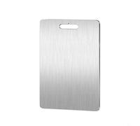 Tabla de cortar de cocina hecha de acero inoxidable con asa práctica para un fácil transporte (15 x 25)