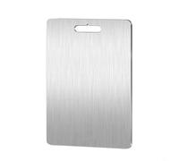 Tabla de cortar de cocina hecha de acero inoxidable con asa práctica para un fácil transporte (20 x 29)