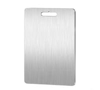 Tabla de cortar de cocina hecha de acero inoxidable con asa práctica para un fácil transporte (25 x 36)