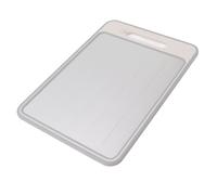 Tabla de cortar de doble cara, 21 * 31,3 cm/8,3 * 12,3 pulgadas Bandeja de descongelación rápida con placa de molienda y descongelación con afilador de cuchillos para cocina casera (Caqui)
