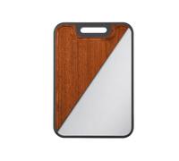 Tabla de cortar de doble cara, paneles de palisandro africano e ium, antibacteriano, resistente al moho, eficiente eliminación de olores de ajo, apta para lavavajillas, cocina esencial para chefs