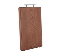 Tabla de cortar de ébano puro a prueba de microbios de doble cara |con asa, antideslizante |para Verduras/Carne/Frutas |Acero inoxidable 304, fácil agarre. (Square)