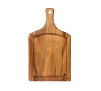 Tabla de cortar de madera, bandeja de servir de madera de acacia con asa, tabla de embutidos para cocinar y entretener, diseño duradero y elegante