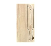 Tabla De Cortar De Madera - Con Cortador En Acero Inoxidable Con Ranura | Juego De Tablas De Cortar De Madera Y Bol Para Pan - Para Barra Casera Pastelería Postre Hogar Tienda Restaurante Encimera Pan