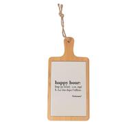 Tabla de cortar de madera de bambú y cerámica, con texto, 15 x 29,5 cm, Victionary
