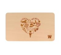 Tabla de cortar de madera de haya con grabado láser "Liebster Opa der Welt", idea de regalo del día del padre, utensilios de cocina, regalo del día del padre, 24,5 cm x 14,5 cm x 1,5 cm (abuelo 1)