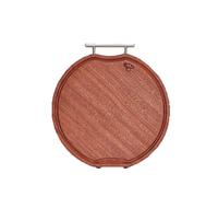 Tabla de cortar de madera, doble cara, redonda con asa para carne, verduras y frutas, suministros de cocina duraderos