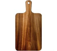 Tabla de cortar de madera oscura de 32 x 19 cm, carne y verduras de madera | Tamaño grande de 32 x 19 cm, madera de acacia natural, resiste roturas, almacenamiento de agujeros para colgar