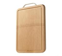 Tabla de cortar de madera para cocina, tabla de cortar rectangular de 30 x 45 x 1,8 cm, madera dura apta para alimentos, ranuras para jugos, reversible, apta para lavavajillas, rústica (30 x 45 x 1,8