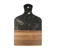 Tabla de cortar de madera y mármol negro para decoración de cocina, tabla de servir para filete de frutas con asa, tabla de cortar para pan como bandejas de servir el mejor regalo para chef negro