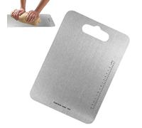 Tabla de cortar de metal, tabla de cortar de titanio grande, tabla de cortar de carne de calidad alimentaria, tabla de cortar de cocina con escala, apta para lavavajillas para cocinar