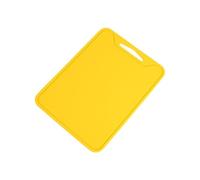 Tabla de cortar de silicona gruesa portátil, tabla de cortar de silicona flexible, de doble cara para cortar jugo de rascar con mesa de fácil agarre, juego de cena para 4 redondos (amarillo, A)