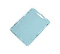 Tabla de cortar de silicona gruesa portátil, tabla de cortar flexible de doble cara para cortar jugo de rascar con mesa de fácil agarre, juego de cena para 4 rondas (azul, A)