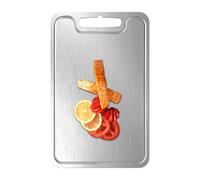 Tabla de cortar de titanio, tabla de cortar de titanio, tabla de cortar de titanio, no deslizante, accesorios de cocina de doble cara para camping, hogar, apartamento, restaurante, barbacoa, carne
