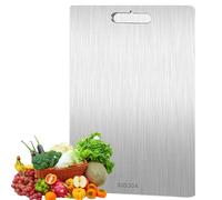 Tabla de cortar de titanio, tablas de cortar de titanio para cocina, tablas de cortar de titanio 100% puro para cocina, tabla de titanio de doble cara de grado alimenticio (un color, 23 x 34 cm)