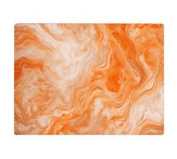 Tabla de cortar de vidrio para cocina, de mrmol blanco y naranja, ideal como regalo decorativo ocenico, de piedra de granito jaspeado, ideal co