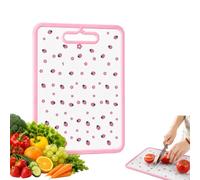 Tabla de cortar de vidrio templado con asa, bonitas tablas de cortar de vidrio para cocina, tablas antideslizantes para hornear, carne, verduras y pan, apta para lavavajillas, resistente a los
