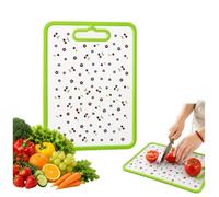 Tabla de cortar de vidrio templado con asa, bonitas tablas de cortar de vidrio para cocina, tablas antideslizantes para hornear, carne, verduras y pan, apta para lavavajillas, resistente a los