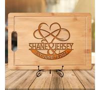 Tabla de cortar grabada personalizada, tabla de embutidos personalizada, regalo para parejas, padres, familia, bodas, aniversarios, inauguración de la casa, compromisos