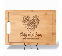Tabla de cortar grabada, regalo personalizado perfecto para un nuevo hogar, inauguración de la casa, cierre de bienes raíces, para familias, parejas y propietarios de viviendas