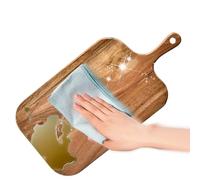 Tabla de cortar madera - Placa premium para tallar Acacia, mango natural, placa de alimentación de doble cara, filete versátil, superficie de preparación de ensalada, elegante