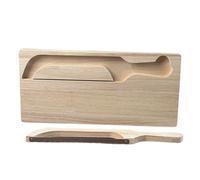 Tabla De Cortar Pan De Madera | Herramientas De Panadería Con Cortador De Acero Inoxidable | Tabla De Cortar Manual Para Rebanar Pan | Para Barra Casera Pastelería Postre Hogar Tienda Restaurante Enci