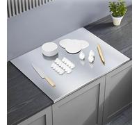 Tabla De Cortar Para Amasar, 30 x 40cm Tabla Amasar De Acero Inoxidable, Tabla Cortar Acero Inoxidable, Tabla De Cortar De Acero Inoxidable, Para Carne, Queso, Verduras, Frutas, Repostería, Repostería