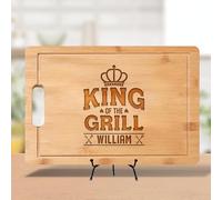 Tabla de cortar para barbacoa grabada personalizada, regalo de parrilla para hombres, papá, marido, regalo personalizado para cumpleaños, día del padre o ventilador de barbacoa en el patio trasero