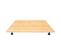 Tabla de cortar para cocina con 4 patas de apoyo extraíbles, cubierta de bambú para cocinas de inducción y vitrocerámica, 75 x 54 x 10 cm