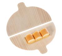 Tabla de cortar para pizza semicircular - Pala de madera para pizza | Juego de 2 tablas para pizza para una fácil transferencia de pizza, pala para hornear pan, pala para la transferencia del horno pe