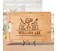 Tabla de cortar personalizada con utensilios y juego de cuchillos, regalo de charcutería personalizado para parejas, padres, boda, inauguración de la casa, cumpleaños, diseño de parrilla