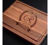 Tabla de cortar personalizada en madera, encimera de bambú para carne, jamón, pan, quesos, natural, sostenible. Idea de regalo para parejas, novia, padres, familia-28x20 cm, 33x23 cm, 38x26 cm