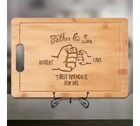 Tabla de cortar personalizada, para padre e hijo, mejor amigo de por vida, tablas de cortar para papá, regalos para el día del padre, tablas de cortar personalizadas, regalos para papá, tabla de