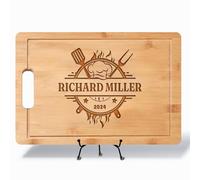 Tabla de cortar personalizada para parrilla, regalo personalizado para el día del padre, cumpleaños, Navidad, hombres, papá, marido, abuelo, maestros de barbacoa