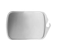 Tabla de cortar - Placa para amasar gruesa de acero inoxidable de 37 x 24 cm, borde elevado, tabla antiolores lavable en lavavajillas | Superficie de preparación de alimentos para colgar para chef