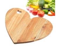 Tabla de cortar queso con corazón - Pan de madera y embutidos | decorativo en forma de corazón | Tabla de cortar de madera duradera para queso de carne, preparación de alimentos y presentación