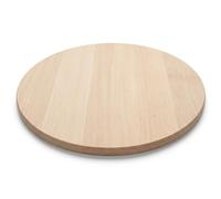 Tabla de cortar redonda de madera de haya Ø 45 cm - tabla grande para pizza, pan, queso y aperitivos - madera natural sin tratar, gruesa, resistente y duradera