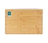 Tabla de cortar Salter Simply Prep de bambú - 100% certificada FSC®, protege las encimeras, fuerte y duradera, para preparación y servicio de alimentos, L45 x W30 x D2cm