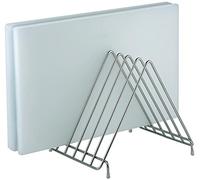 Tabla de cortar soporte 27 x 31 cm aprox APS, altura 28 cm acero inoxidable para 6 tablas de cortar hasta 25 mm
