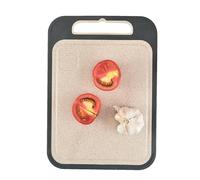 Tabla de cortar - Tabla de cortar para pan de fibra de cáscara de arroz de doble cara | 34,9 x 25 cm Tabla de cortar para la preparación de alimentos para bloques vegetarianos, tabla para la