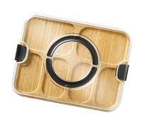 Tabla de cortar - Tabla de embutidos para cocina, bandeja de servir con tapa para charcutería, alimentos, queso, camping, hogar, fiesta al aire libre, aperitivos