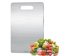 Tabla de cortar titanio, tabla acero inoxidable for cocina, 13,4" largo x 9" ancho(15.4"L x 11"W)